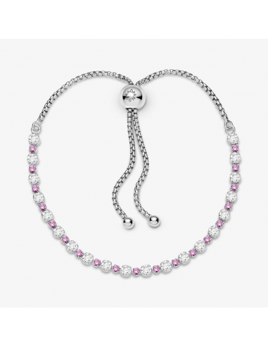 Bracciale da donna regolabile in argento sterling 925 con catena infinita di amore senza fine, gioielli in argento di lusso
