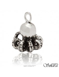 Pendente charm Polpo Riccio in Argento - Solara Argenti
