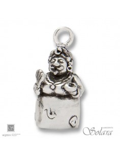 Pendete charm Pupa con Baffi in Argento - Solara Argenti