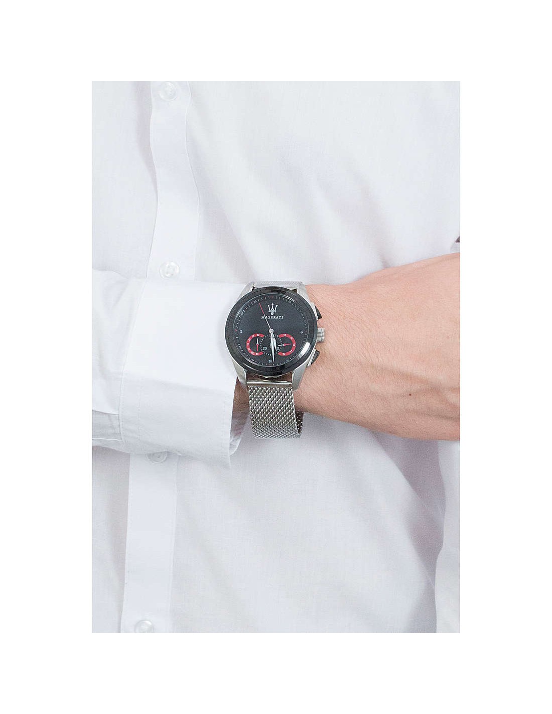 Maserati Orologio Uomo Traguardo Cronografo - Cassa 45mm, Acciaio, Quadrante Scheletrato, Vetro Minerale, 10 ATM - R8873612059