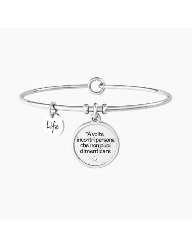 KIDULT Life Bracciale Symbols In Acciaio 316L Con Cristallo – Regolabile 16-19 Cm – Scritta Ispirazionale – Gioiello Uomo/Donna - 4
