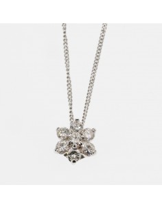 Collana Aprile Gioielli con pendenti a stella con diamanti taglio brillanti D. ct 1,05