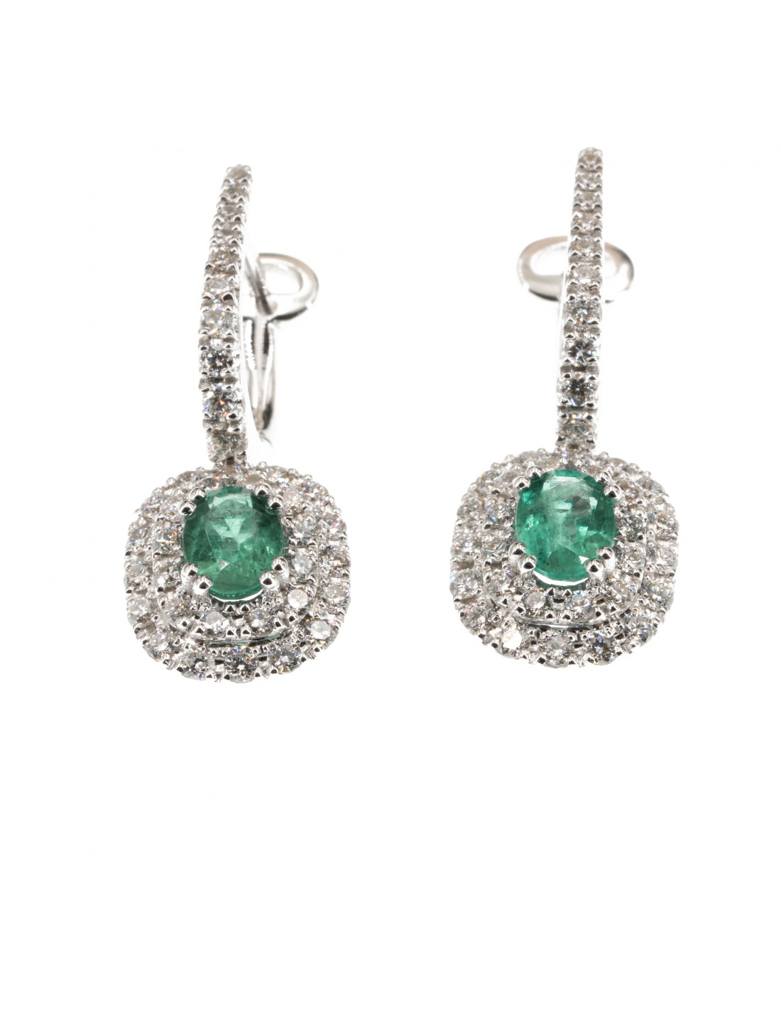 Naava Orecchini A Perno In Oro Bianco 9K Con Diamanti - Gioielli Certificati In Confezione Regalo