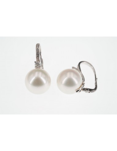 Orecchini donna PG gioielli in oro bianco, perla Australiana e