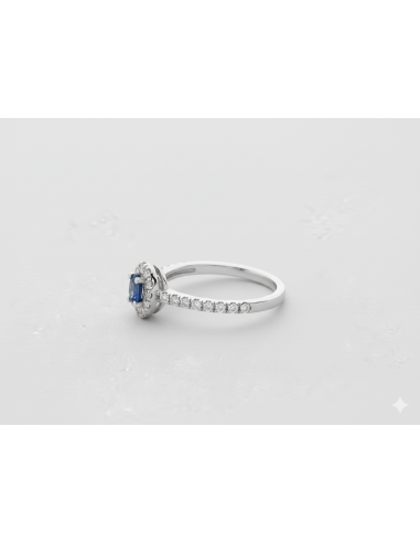 Bague Giorgio Visconti En Or Blanc - Sertie De Saphirs Et De Diamants, Neuve Avec étiquettes