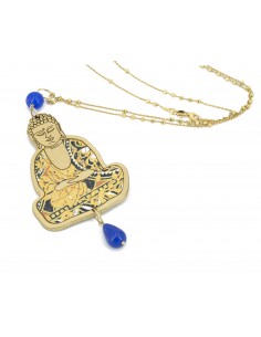 Collana Buddha in Argento e Pietre Blu Lebole Gioielli