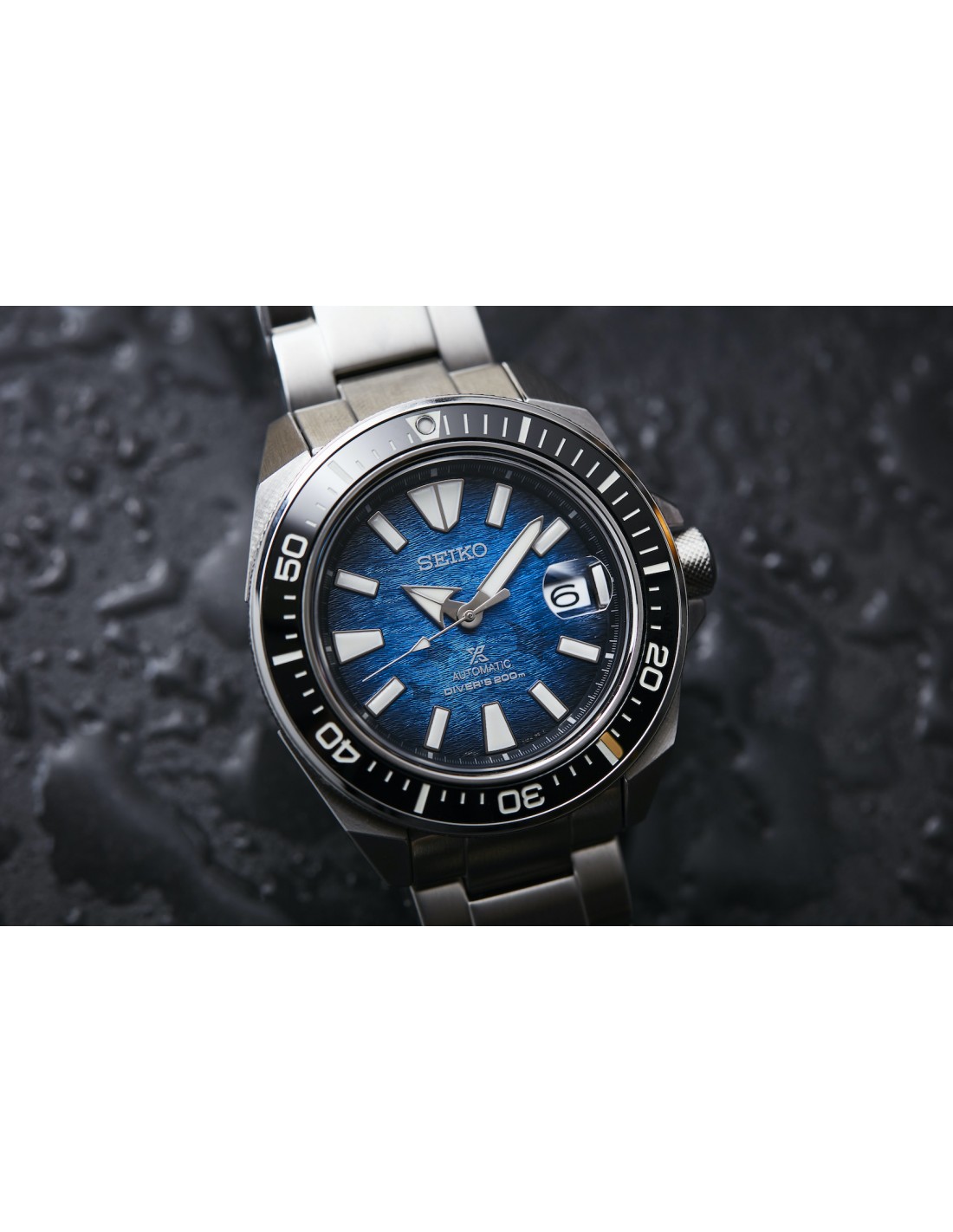 Orologio Solo Tempo Uomo Automatico Seiko Prospex Samurai Save The Ocean  SRPE33K1