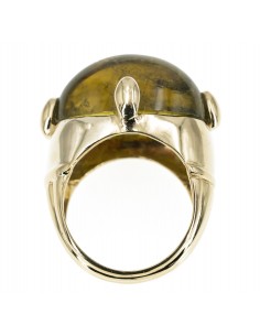 anello oro gialli con pietra ambra